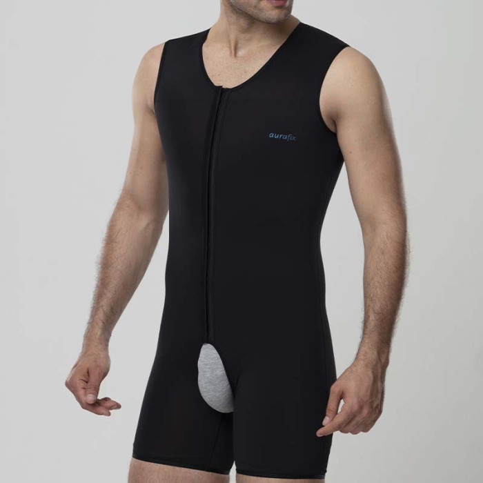 Компресійний боді для чоловіків Aurafix LC-1710 з шортами чорні