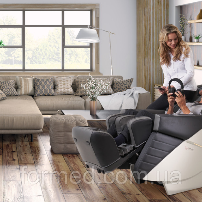 Масажне крісло Casada AlphaSonic III White Black