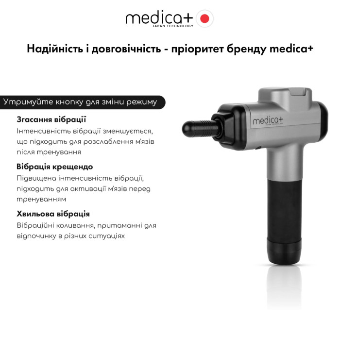 Перкусійний ручний масажер для тіла і м'язів MEDICA+ MassHand Pro 6.0