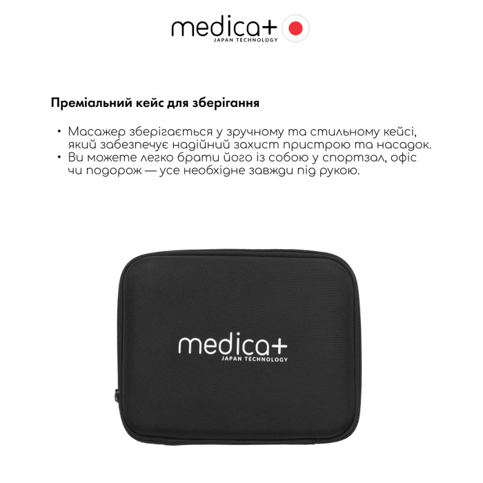 Перкусійний масажер для тіла і м'язів MEDICA+ MassHand Pro 4.0 Black