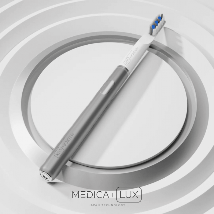 Відбілювальна звукова зубна щітка MEDICA+ Lux 10ХN Portable Grey