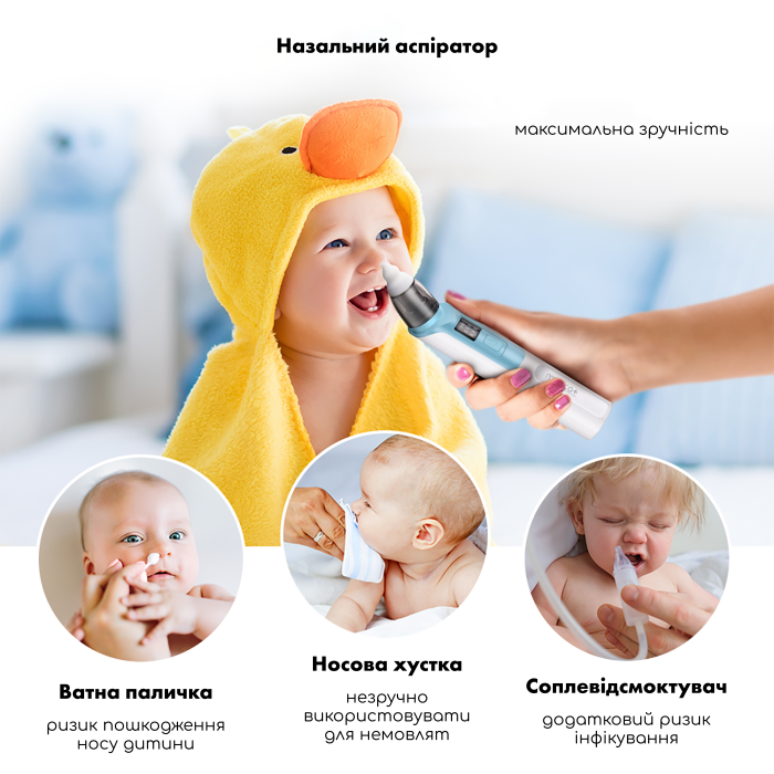 Назальний аспіратор MEDICA+ NOSE CLEANER 6.0 Blue