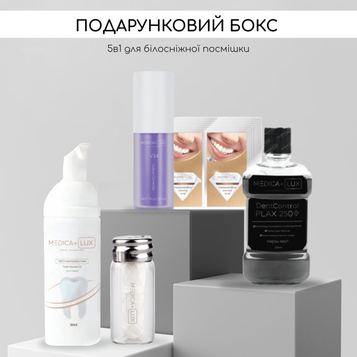 Подарунковий набір для білосніжної посмішки від Medica+