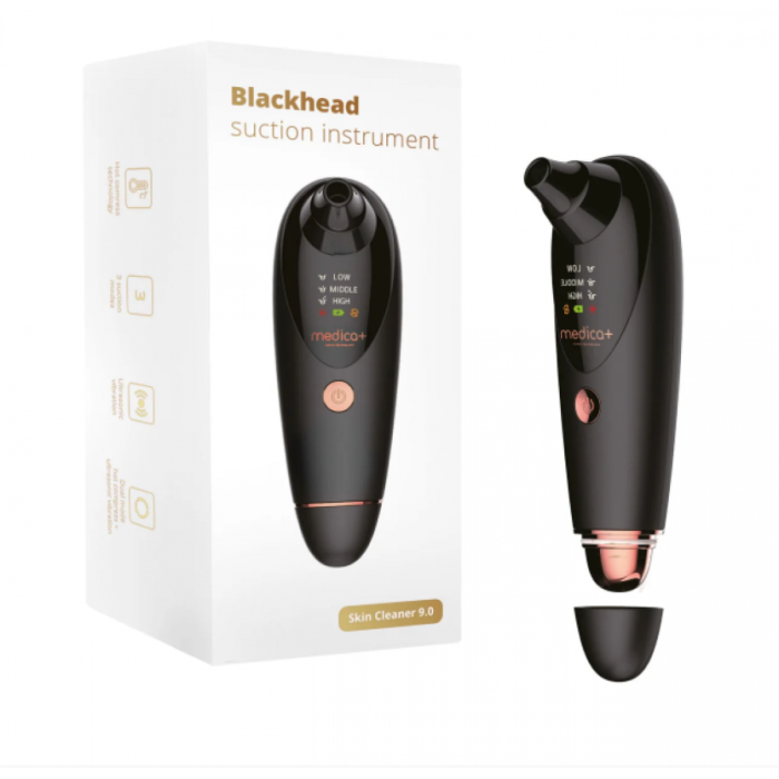 Набір Вакуумний очищувач шкіри та пор SKINCLEANER 9.0 BL + Гідратуючий гель Hydration Gel + Заспокійлива маска для обличчя Medica+ Soothing Mask