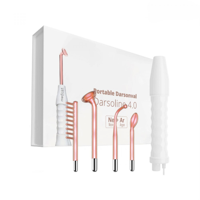 Набір Портативний дарсонваль DARSOLINE 4.0 + Суспензія Antibacterial suspension + Заспокійлива маска для обличчя Soothing Mask MEDICA+