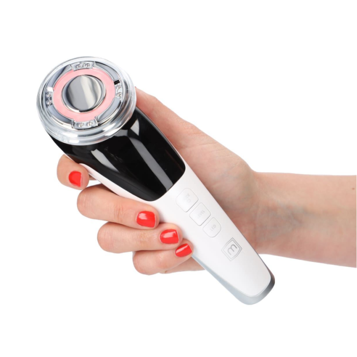 Набір Мікрострумовий RF Lifting Масажер для обличчя Skin Lifting 7.0 White + Струмопровідний гель + Заспокійлива маска для обличчя MEDICA+