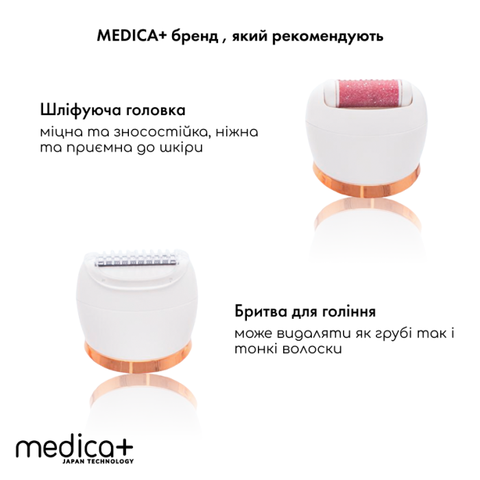 Набір Електрична роликова пилка-пемза 4в1 Medica+ BodyControl 4v1 + Триммер Електростанок 5в1 Medica+ G-Trimmer 5v1