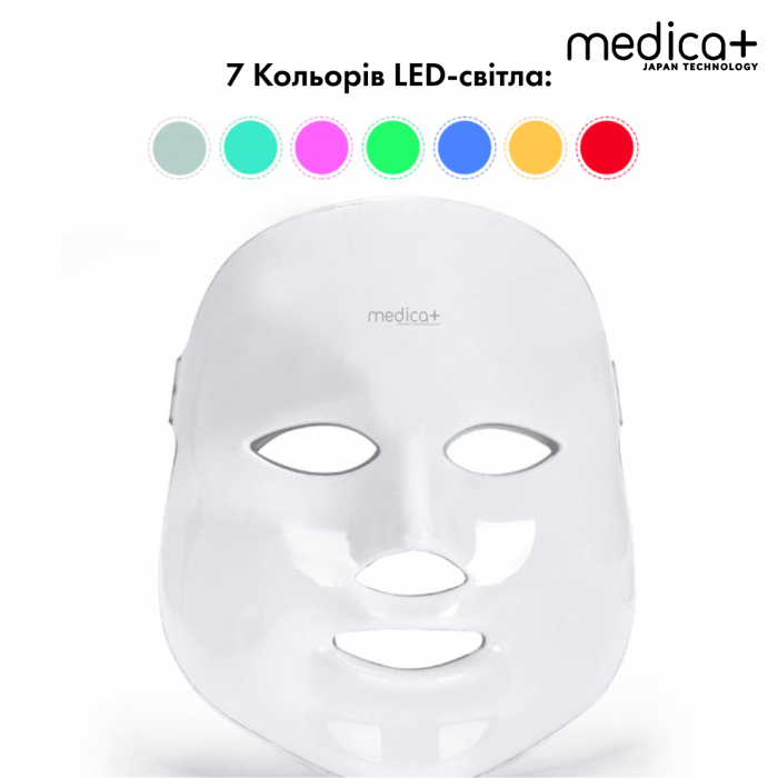 LED-маска для мікрострумової та світлотерапії Medica+ LEDMask 7X