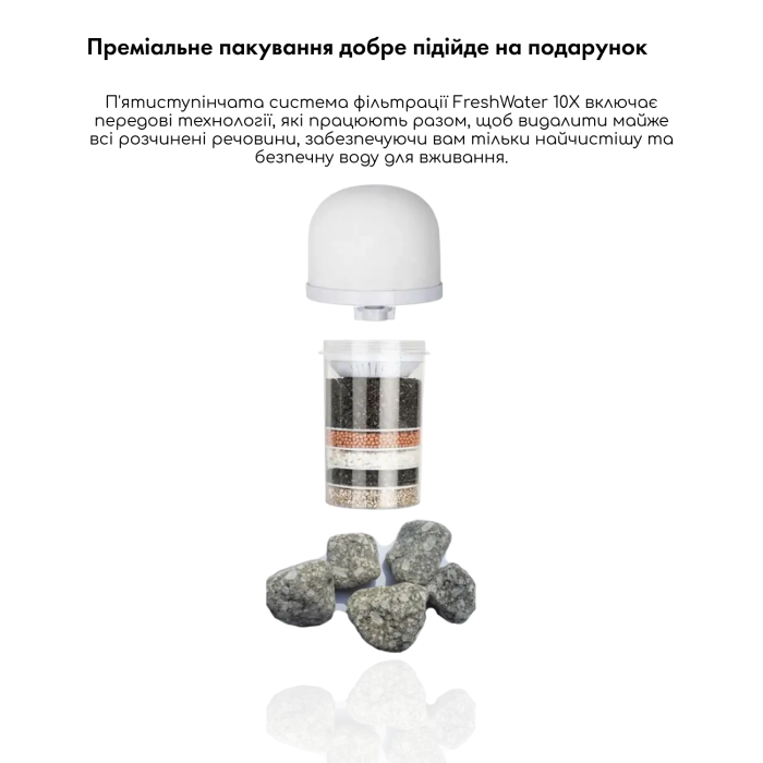 Фільтр для води 14 л Medica+ FreshWater 10X (White)