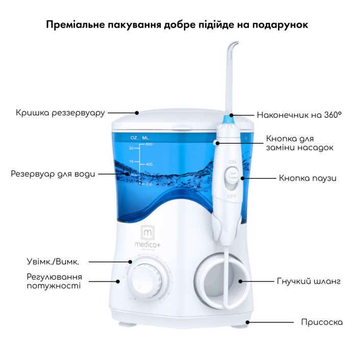 Стаціонарний іригатор Medica+ PROWATER STANTION 7.0 WT