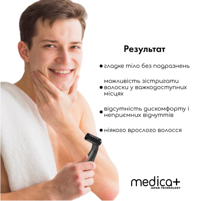 Триммер Електростанок 4в1 MEDICA+ Trimmer 8.0 + Насадки (2 шт)