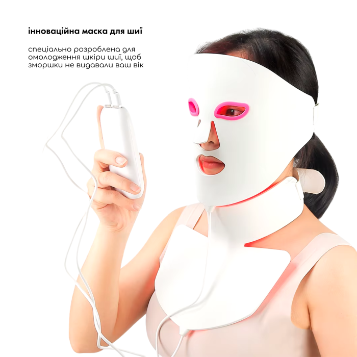 LED-маска світлотерапії для обличчя та шиї Medica+ LEDMask 8X2