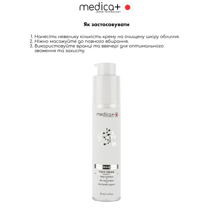 Зволожуючий крем для обличчя MEDICA+ Hydramax Face Cream (50 мл)