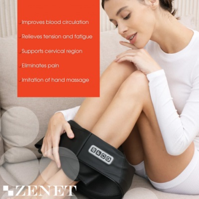 Масажер для шиї і шийного відділу хребта Zenet ZET-758 роликовий з прогріванням