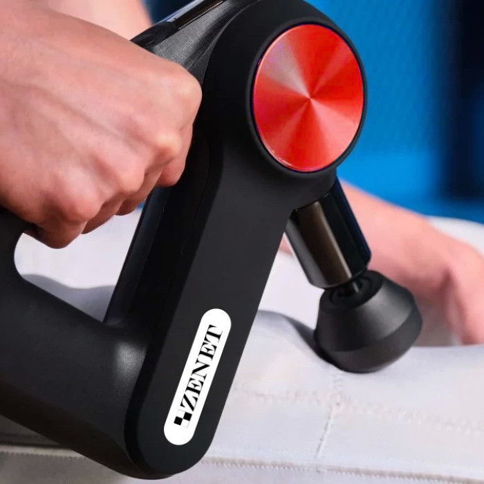 Ударный ручной массажер для тела с 12 насадками ZENET ZET-705