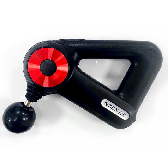 Ударный ручной массажер для тела с 12 насадками ZENET ZET-705